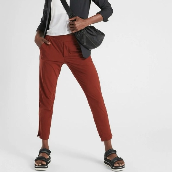 Athleta‎ Women's Brooklyn Mid-Rise Ankle Pants, Cinnamon - Picture 2 of 7